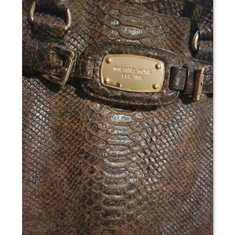 Michael Kors Python Snakeskin Chain Satchel Tote - image 3